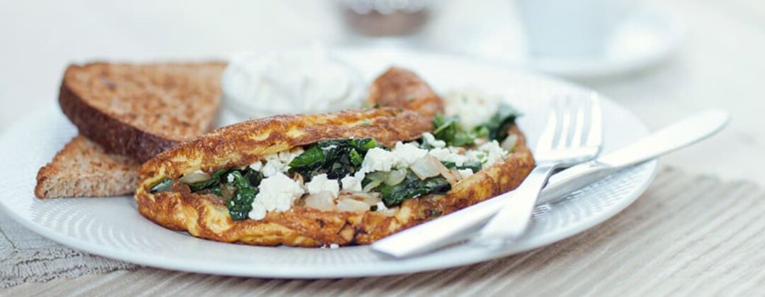 Breakfast: Feta and Spinach Omelette